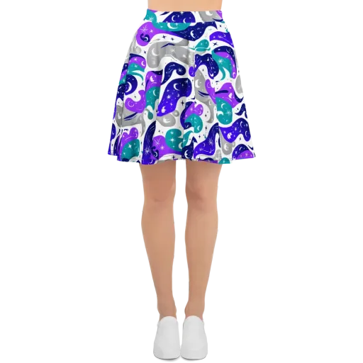 Astral Paisley on a Skater Skirt