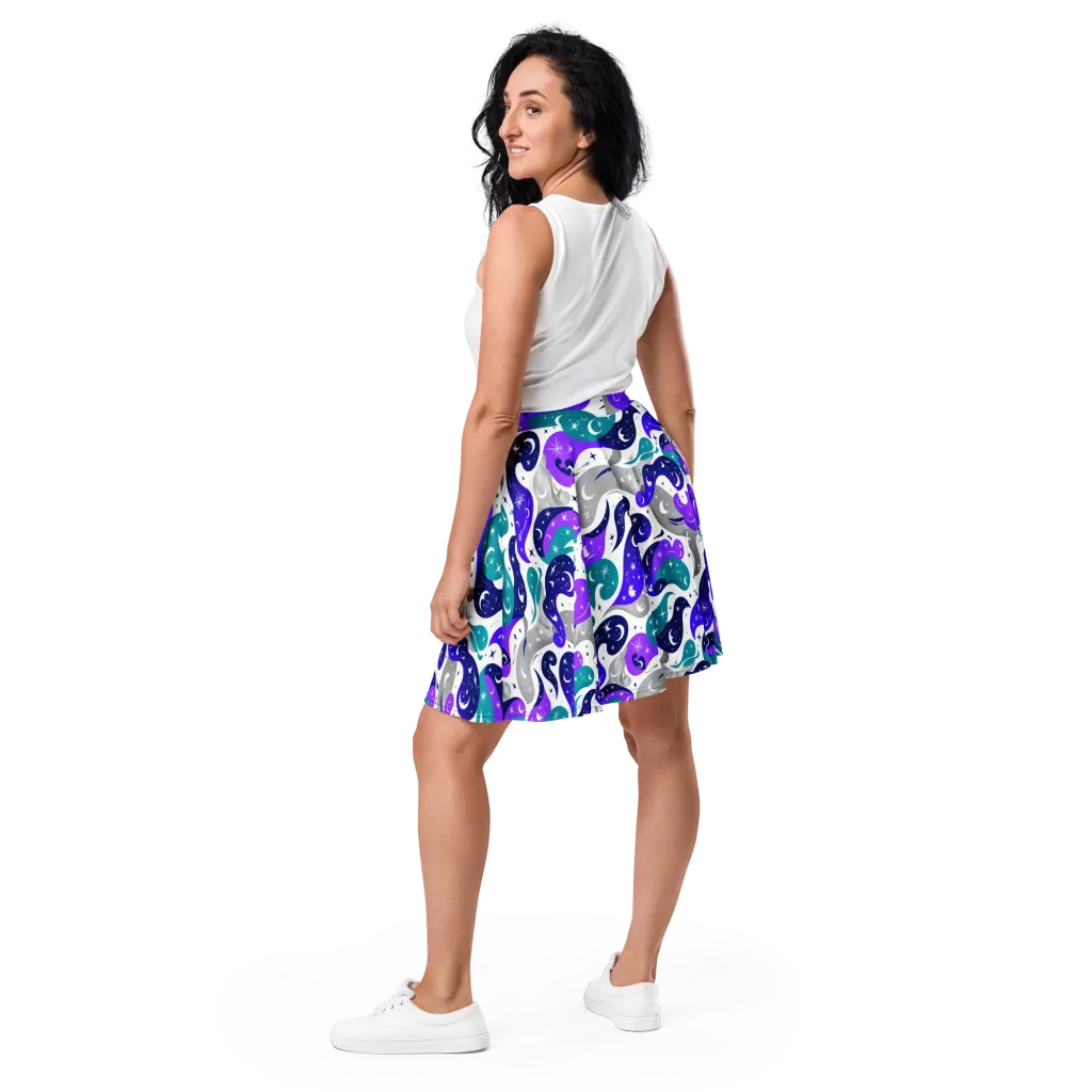 Astral Paisley on Skater Skirt — Back