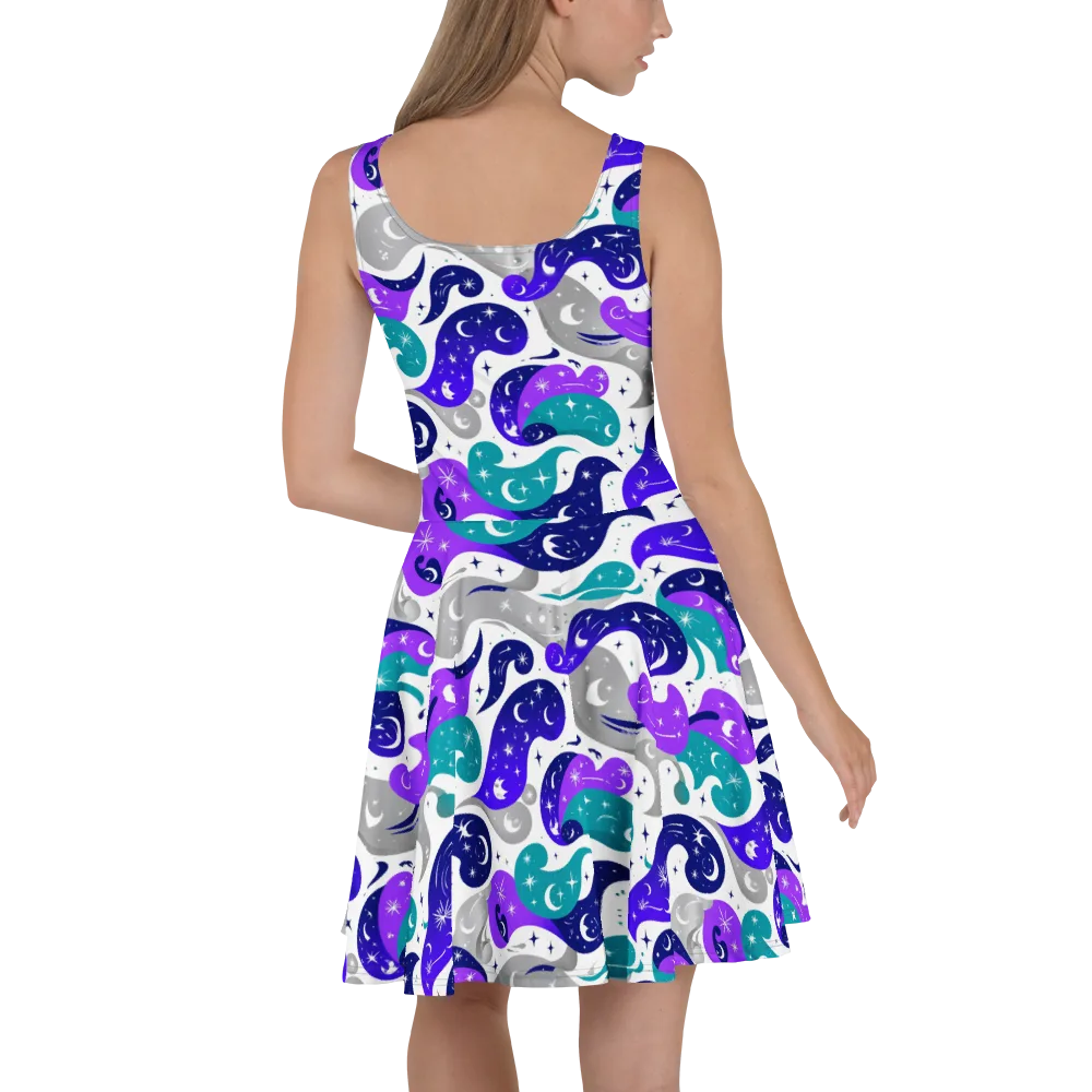 Astral Paisley on Skater Dress — Back