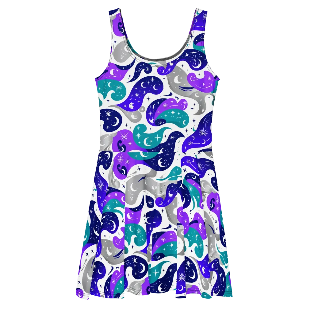 Astral Paisley on Skater Dress — Front