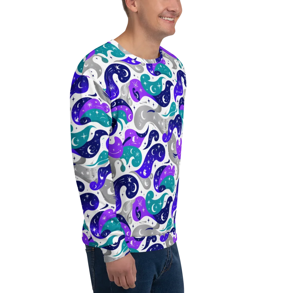 Astral Paisley on Sweatshirt — Right Front