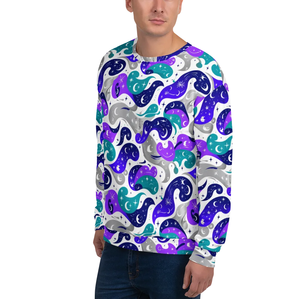 Astral Paisley on Sweatshirt — Left Front