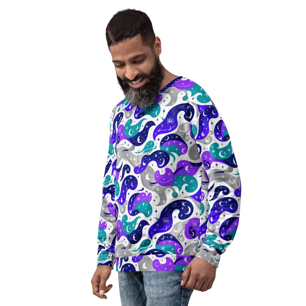 Astral Paisley on Sweatshirt — Left Front
