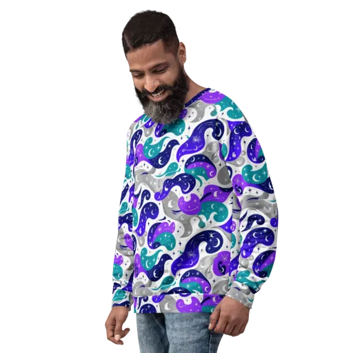 Astral Paisley on a Sweatshirt