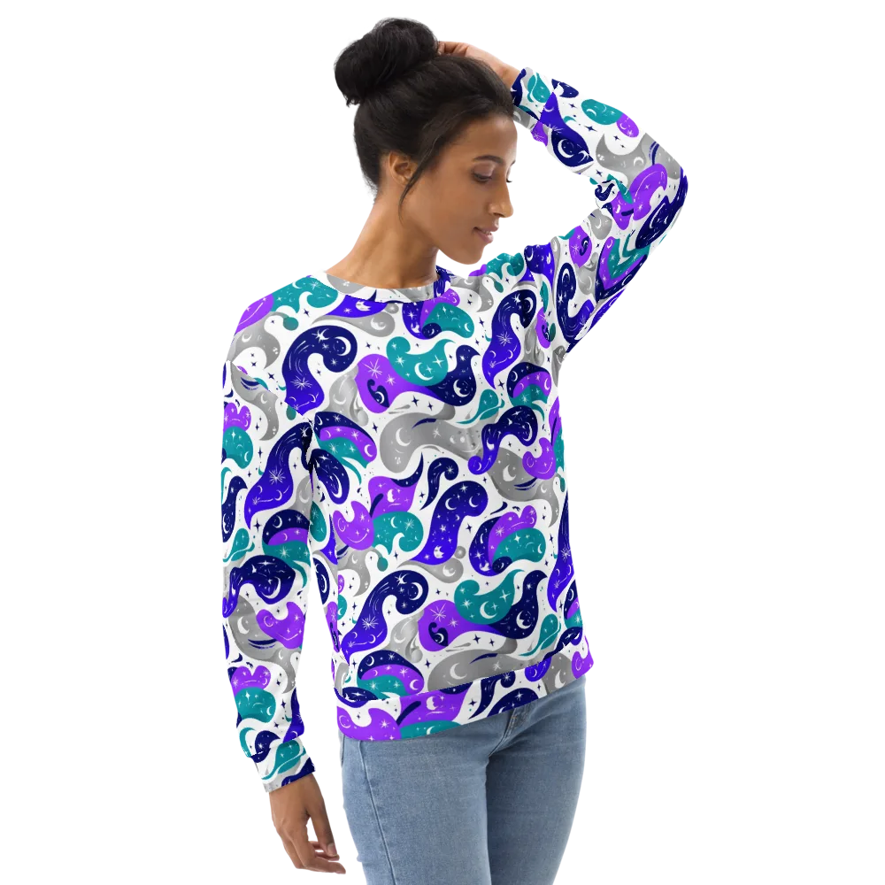 Astral Paisley on Sweatshirt — Right Front