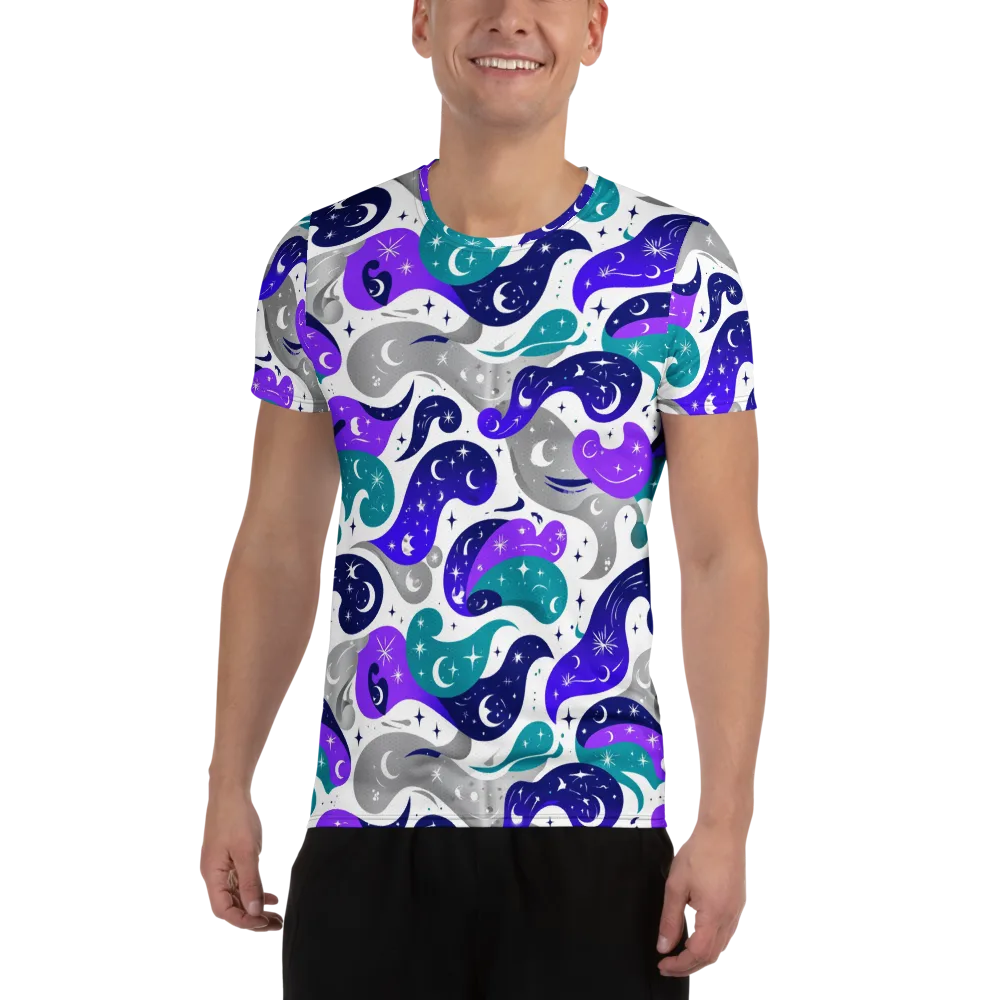 Astral Paisley on Men's Athletic T-Shirt — Front
