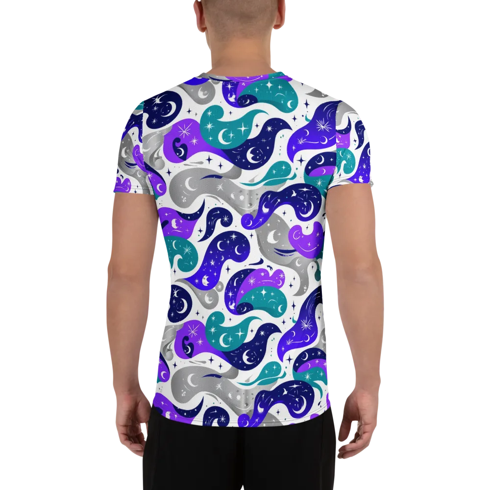 Astral Paisley on Men's Athletic T-Shirt — Back