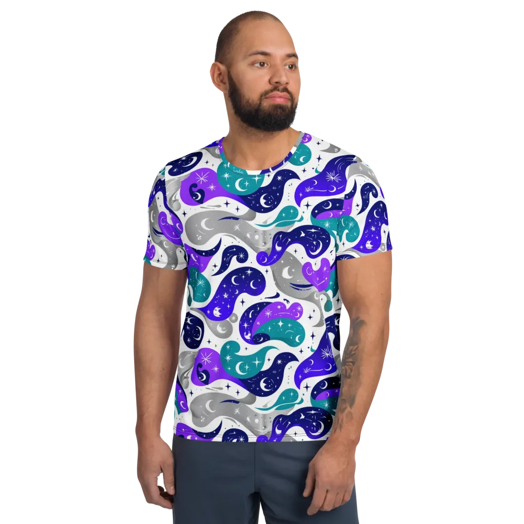 Astral Paisley on Men's Athletic T-Shirt — Front