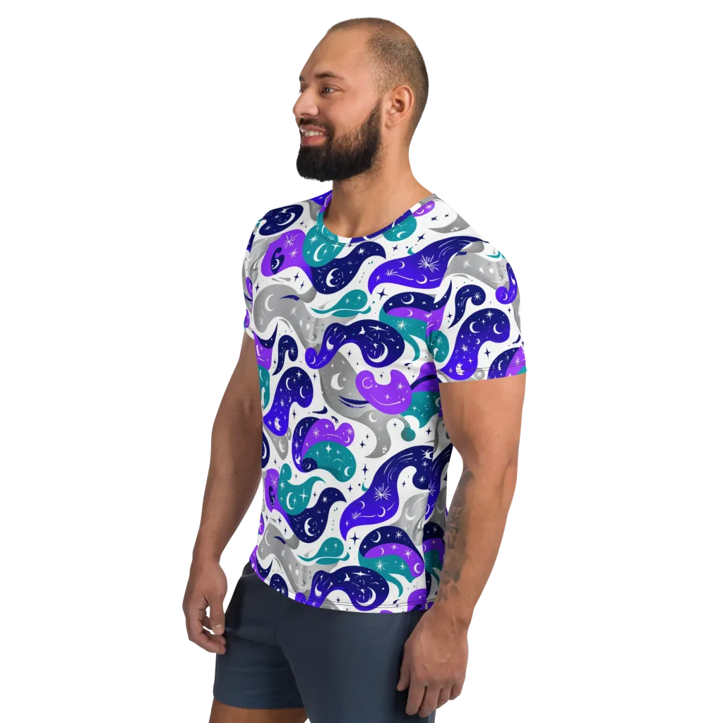 Astral Paisley on Men's Athletic T-Shirt — Left