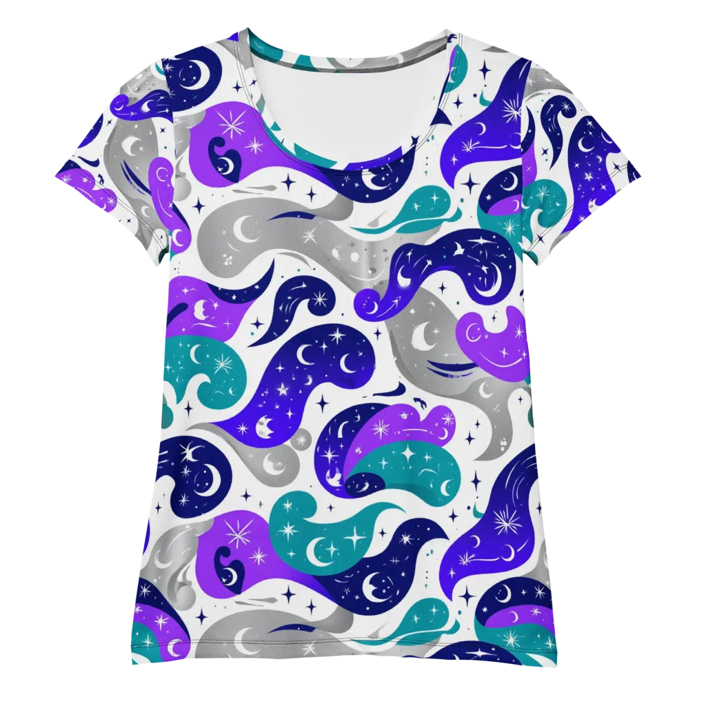 Astral Paisley on Women's Athletic T-Shirt — Front