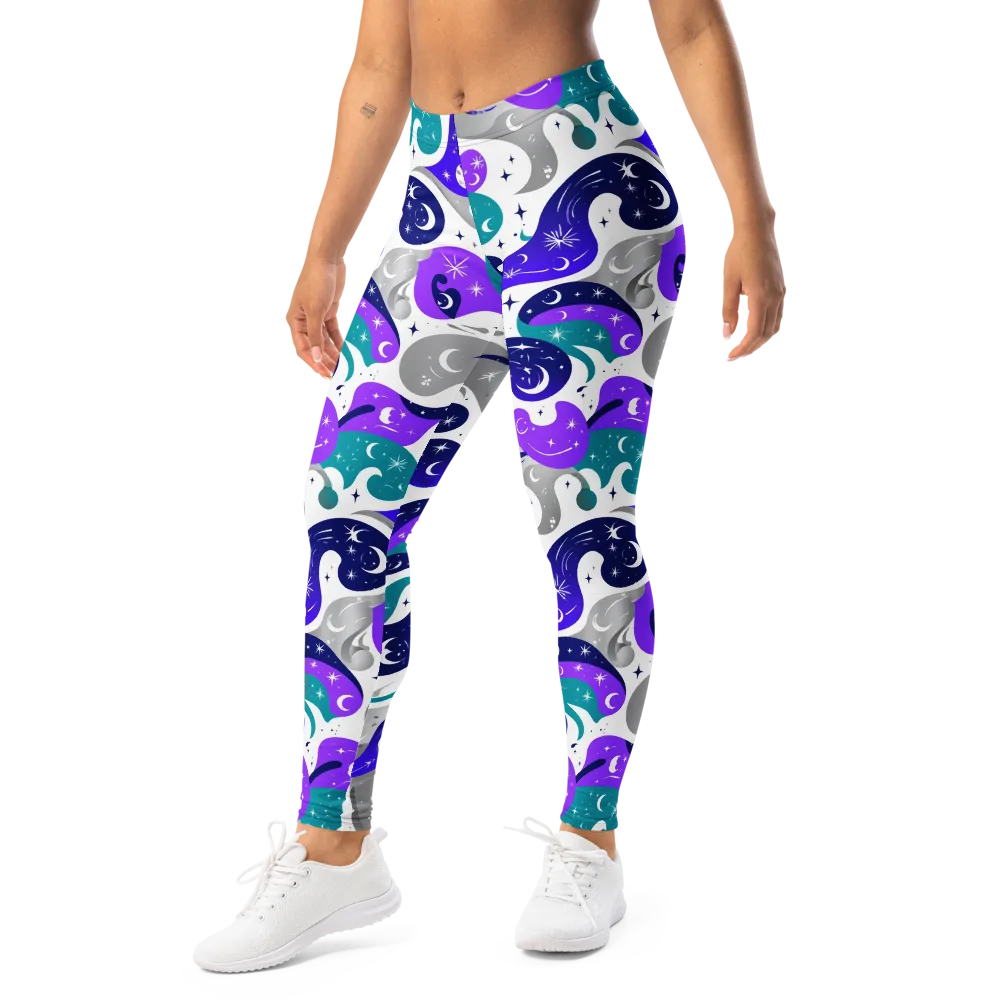 Astral Paisley on Leggings — Left Front