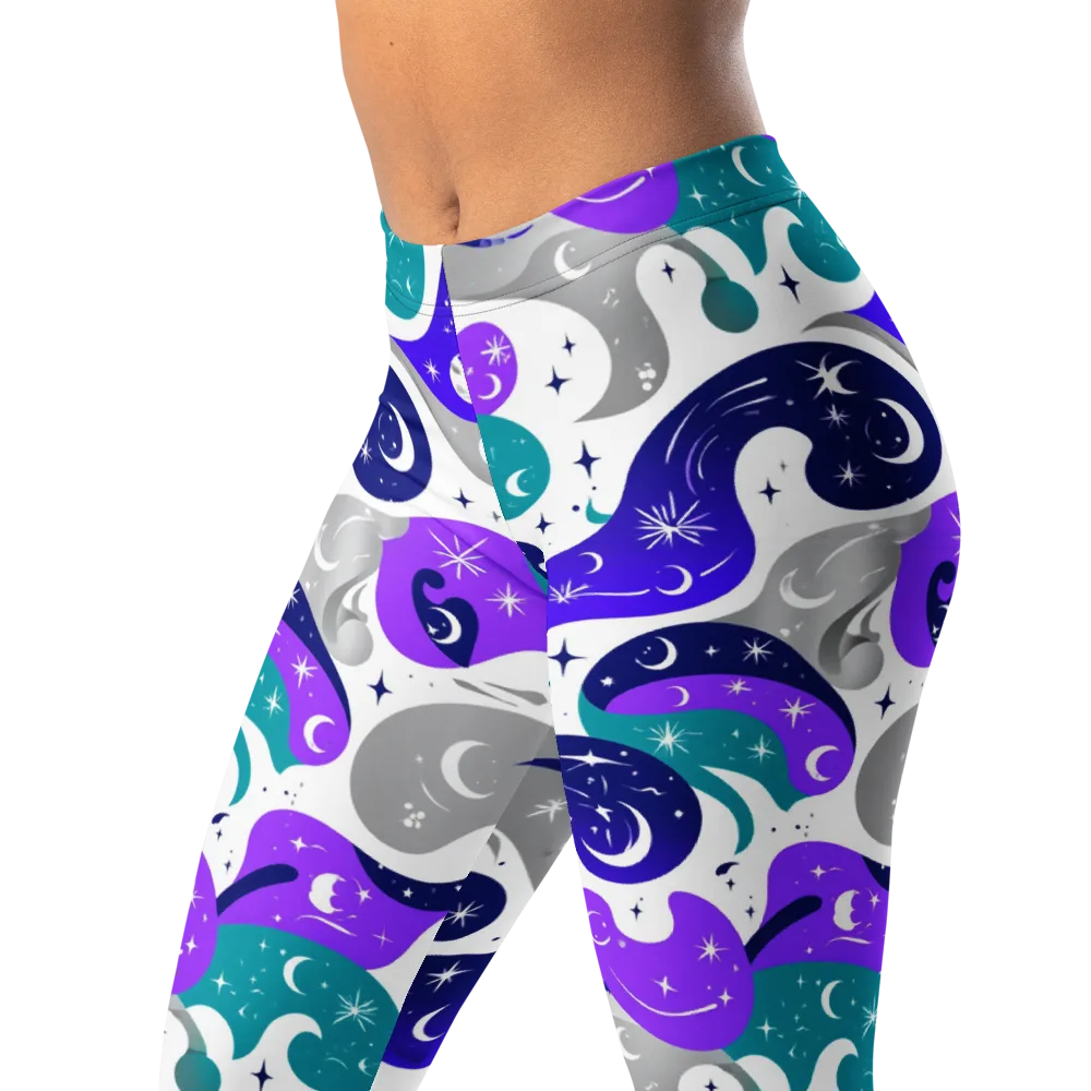 Astral Paisley on Leggings — Left Front