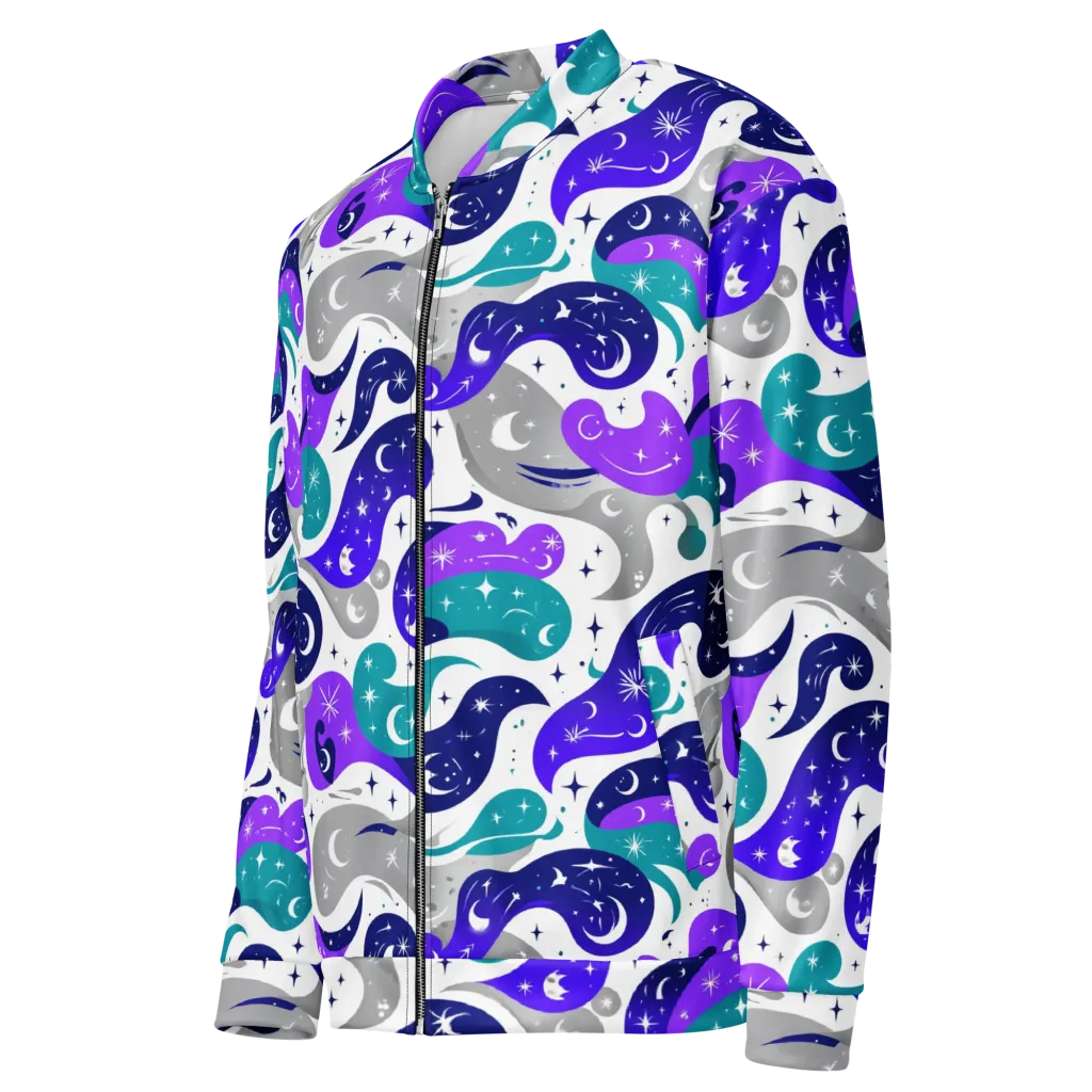 Astral Paisley on Bomber Jacket — Left Front