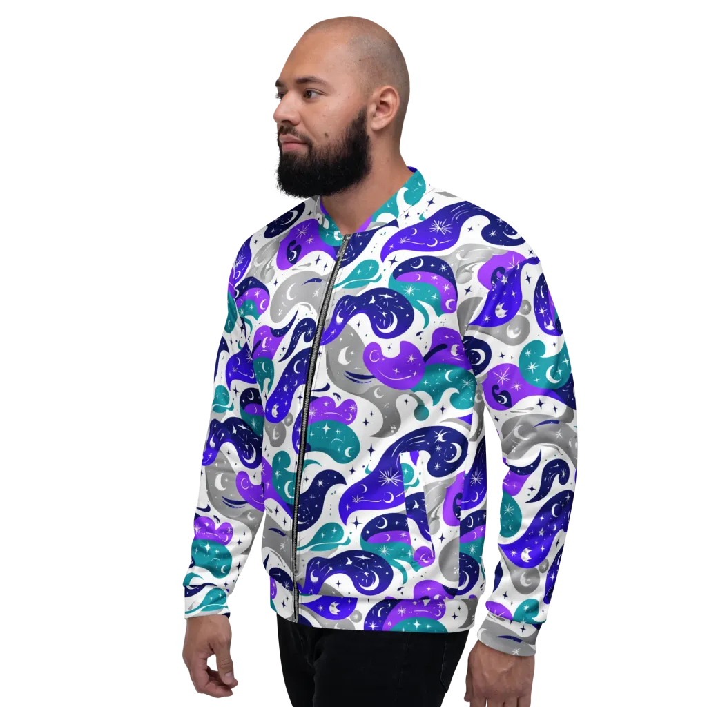 Astral Paisley on Bomber Jacket — Left