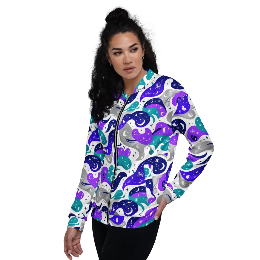 Astral Paisley on Bomber Jacket — Left