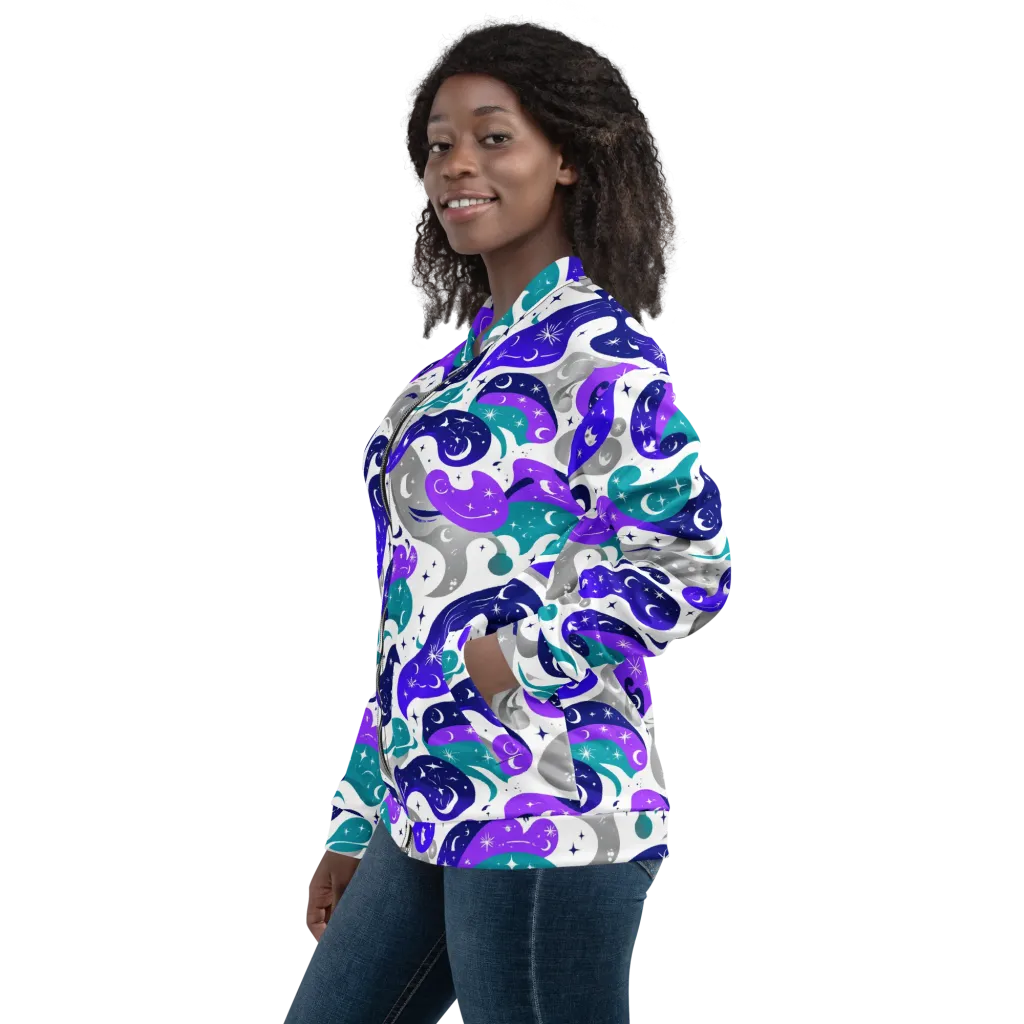 Astral Paisley on Bomber Jacket — Left