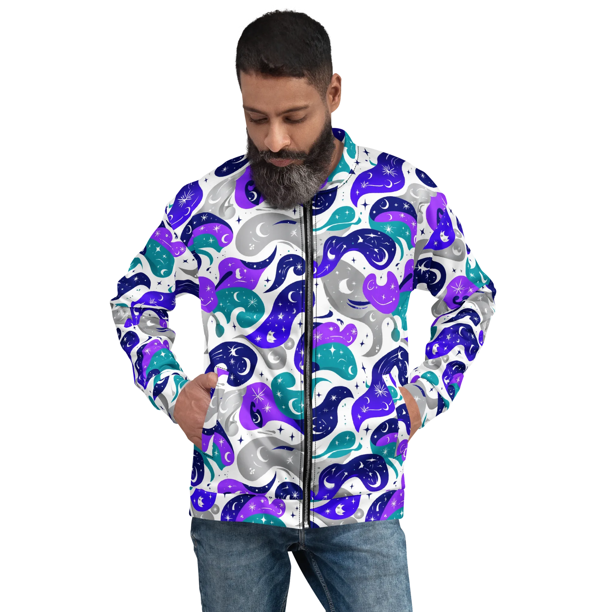 Astral Paisley on Bomber Jacket — Front