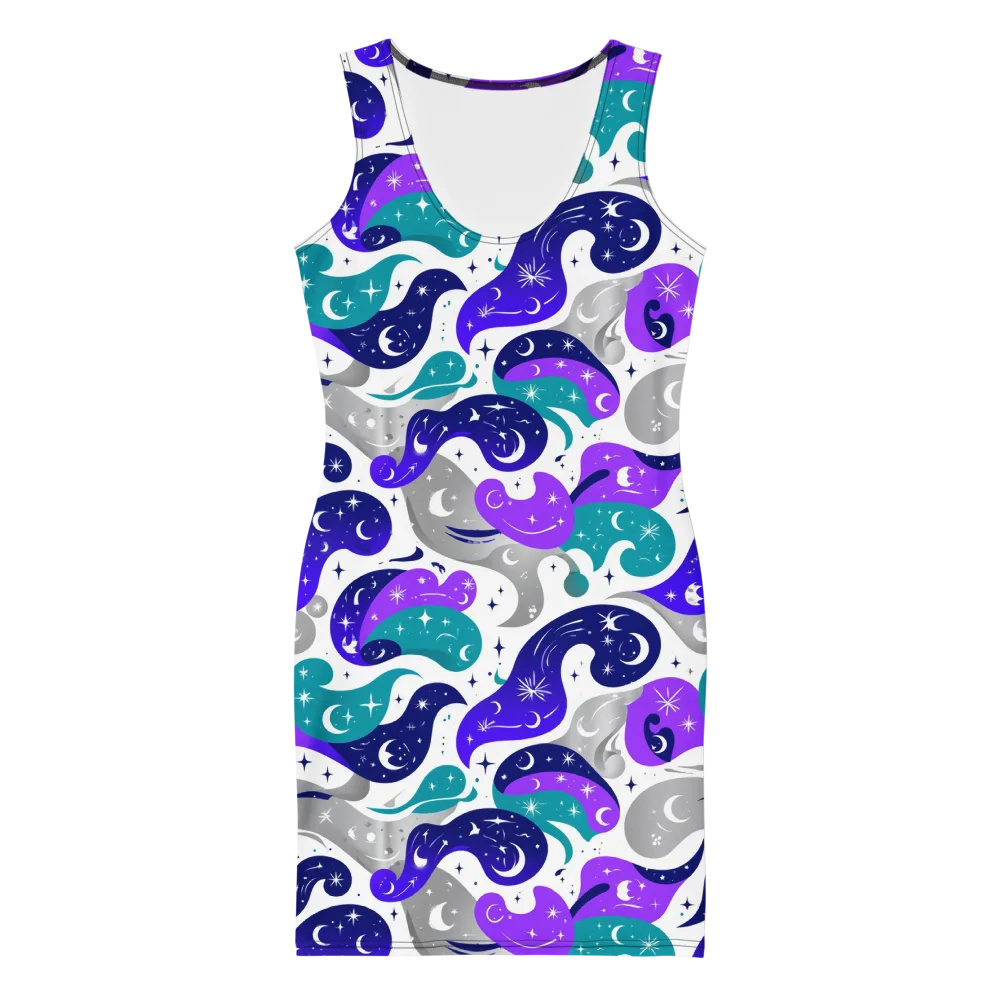 Astral Paisley on Bodycon Dress — Front