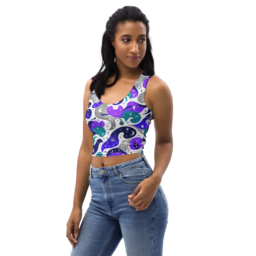 Astral Paisley on Crop Top — Left Front
