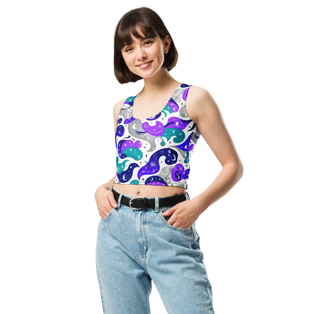 Astral Paisley on Crop Top — Front