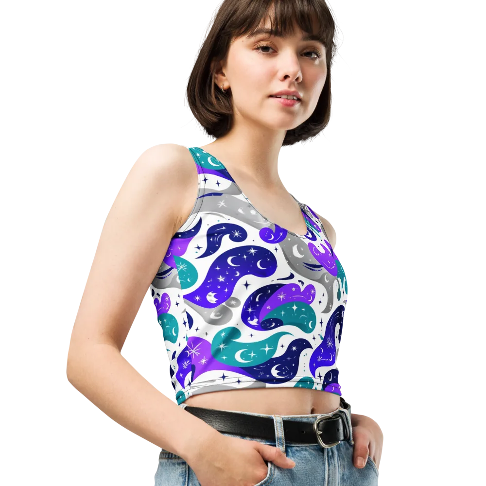 Astral Paisley on Crop Top — Right Front