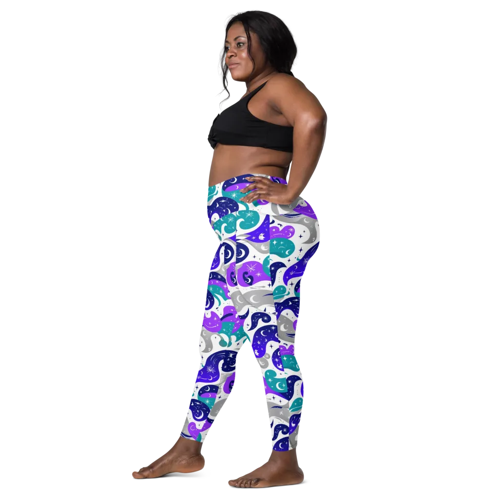 Astral Paisley on Leggings with Pockets — Left