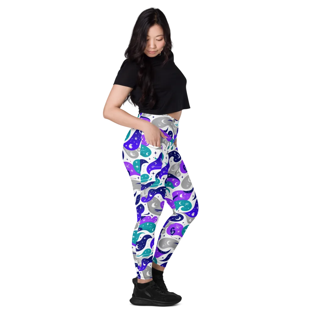 Astral Paisley on Leggings with Pockets — Right