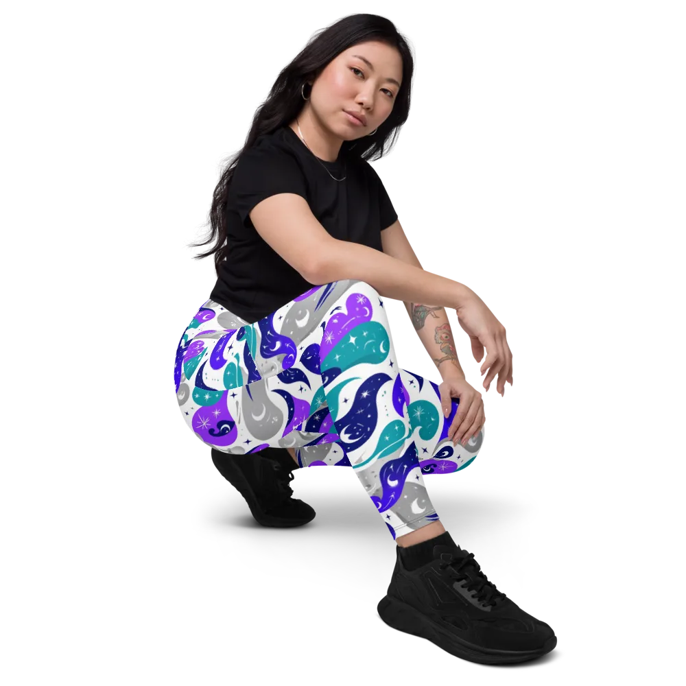 Astral Paisley on Leggings with Pockets — Right Front