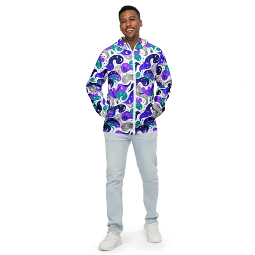 Astral Paisley on a Men's Windbreaker