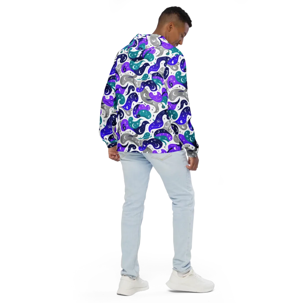 Astral Paisley on Men's Windbreaker — Back