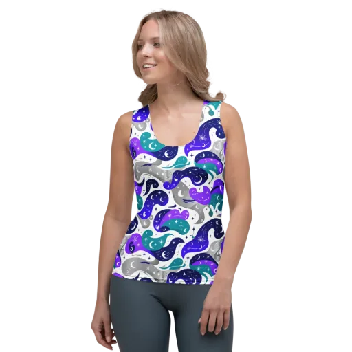 Astral Paisley on a Women's Tank Top