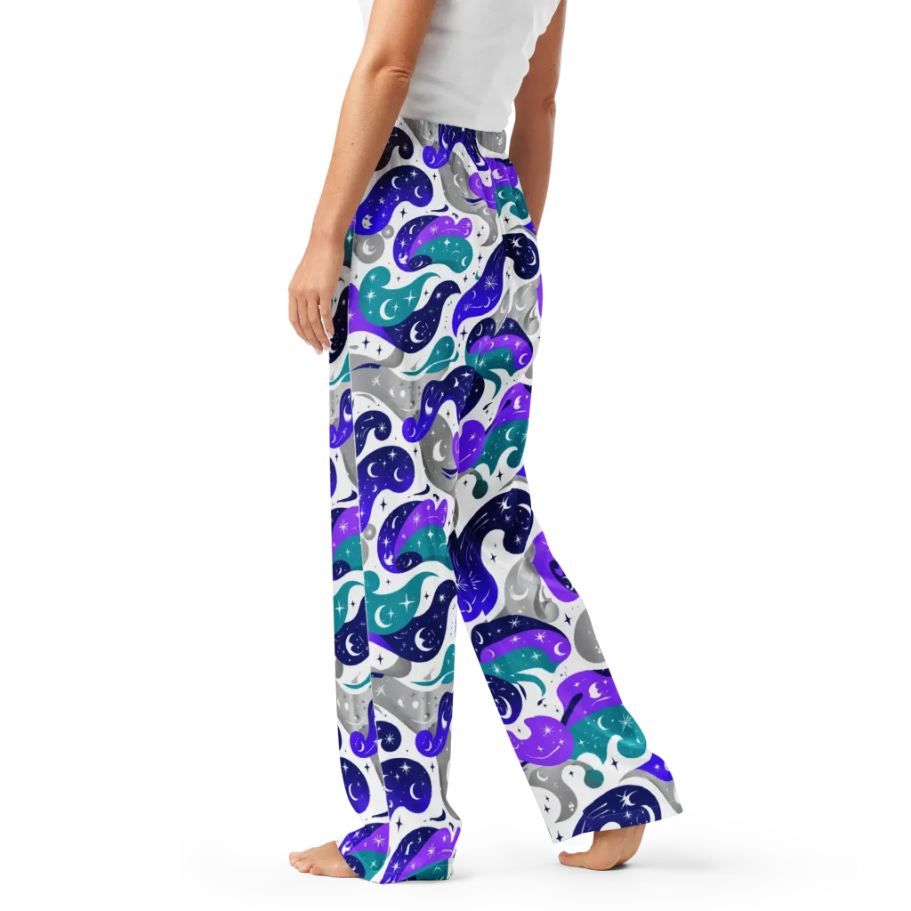 Astral Paisley on Women's Pajama Pants — Left