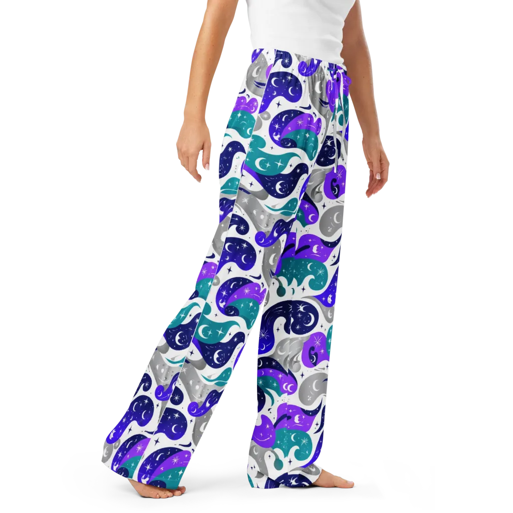 Astral Paisley on Women's Pajama Pants — Right Front