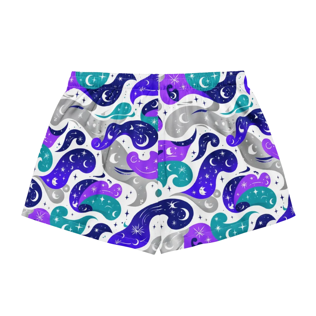 Astral Paisley on Women's Pajama Shorts — Back