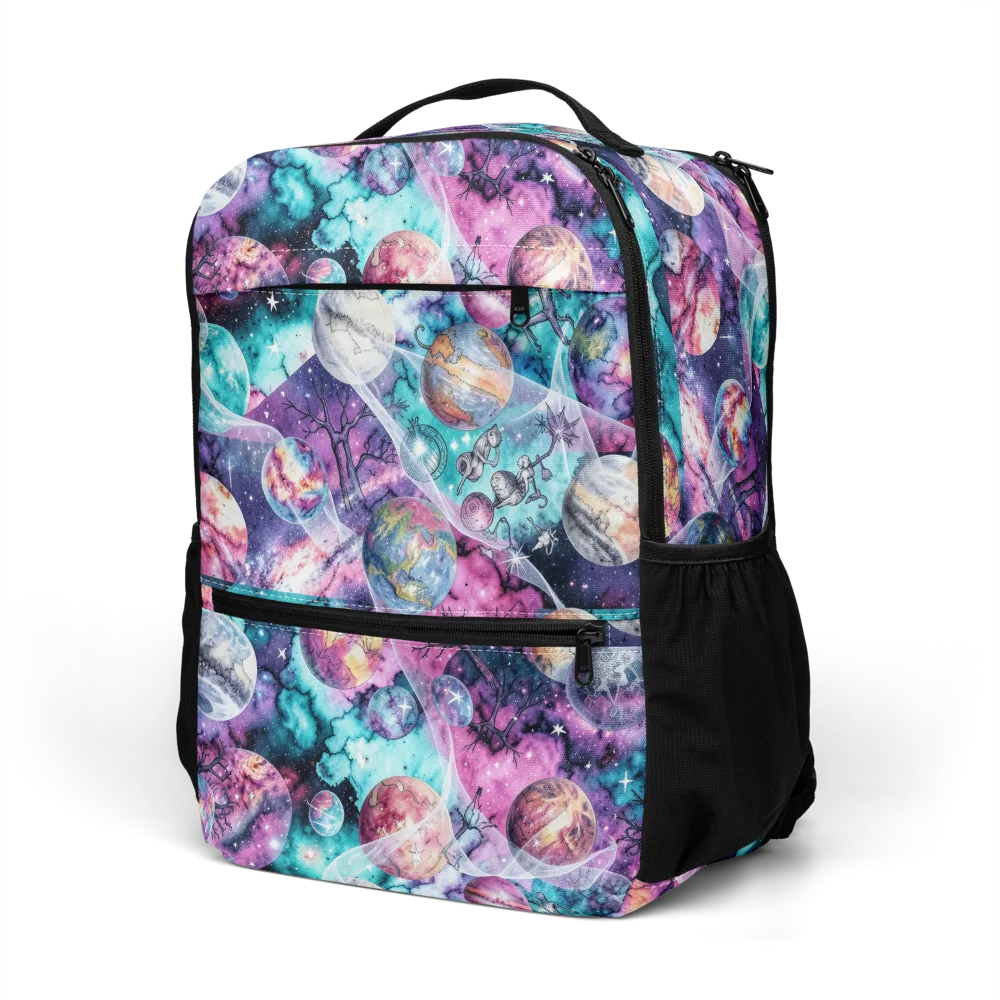 Celestial Menagerie on Utility Backpack — Left Front