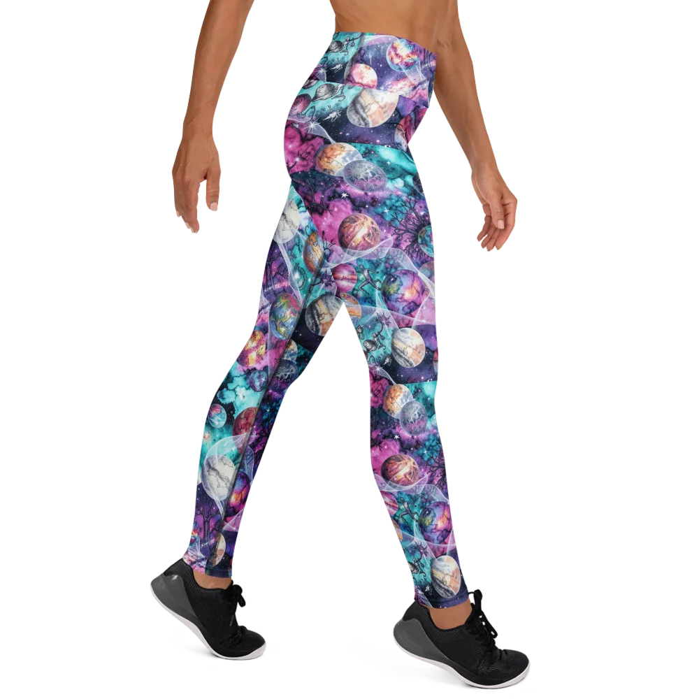 Celestial Menagerie on Yoga Leggings — Right