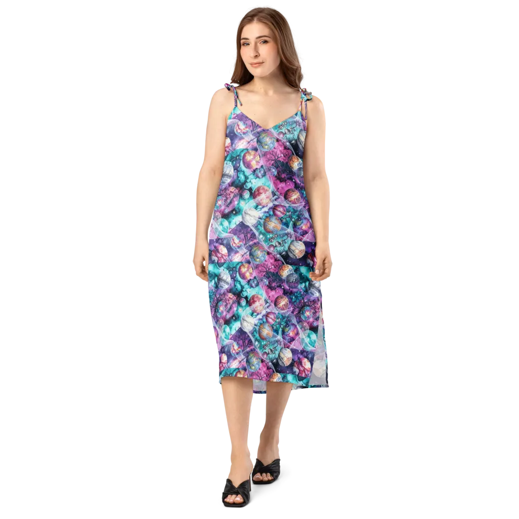 Celestial Menagerie on Slip Dress — Front