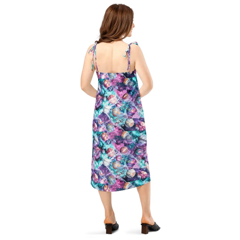 Celestial Menagerie on Slip Dress — Back