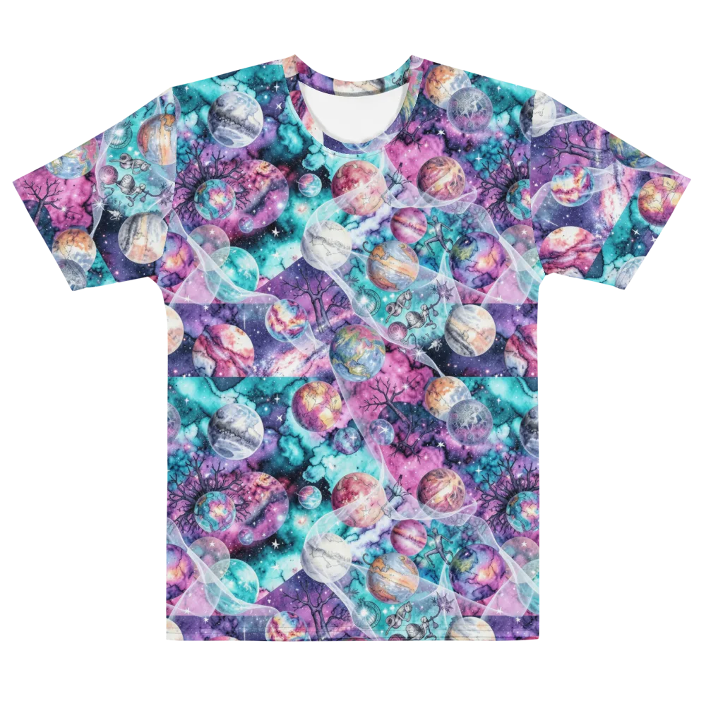 Celestial Menagerie on Men's Cotton Crew Neck T-Shirt — Front