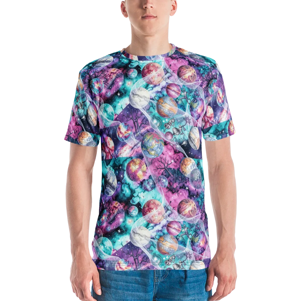 Celestial Menagerie on Men's Crew Neck T-Shirt — Front