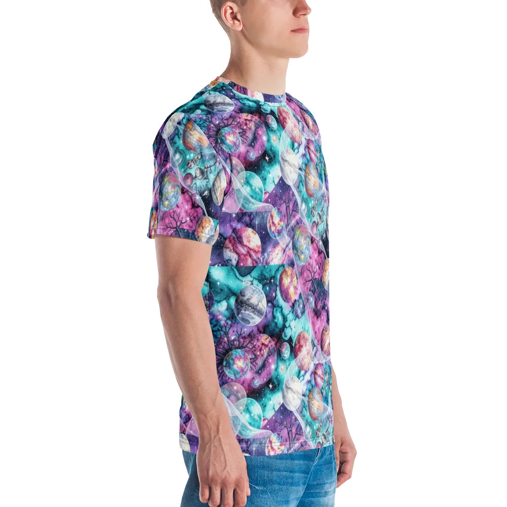Celestial Menagerie on Men's Crew Neck T-Shirt — Right