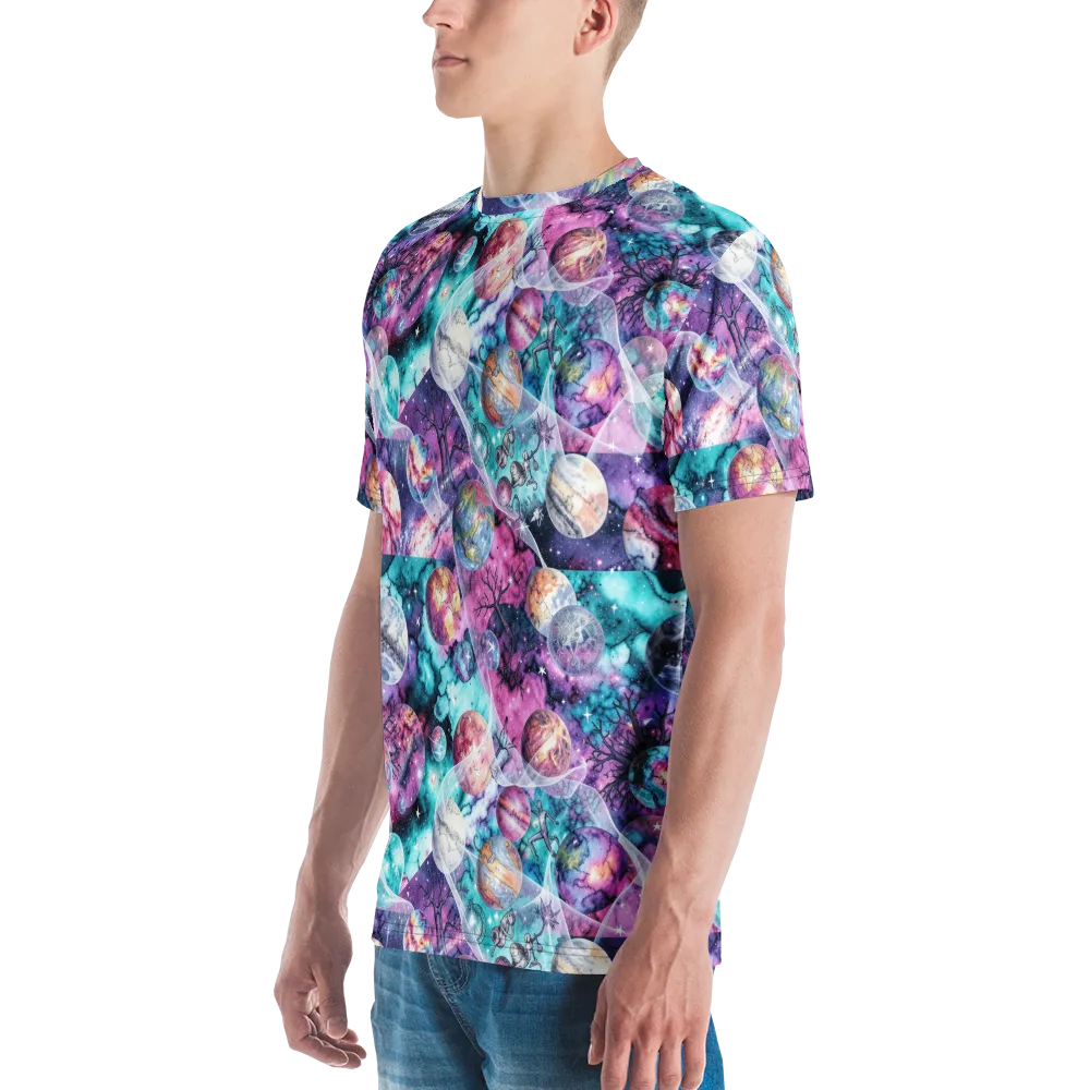 Celestial Menagerie on Men's Crew Neck T-Shirt — Left