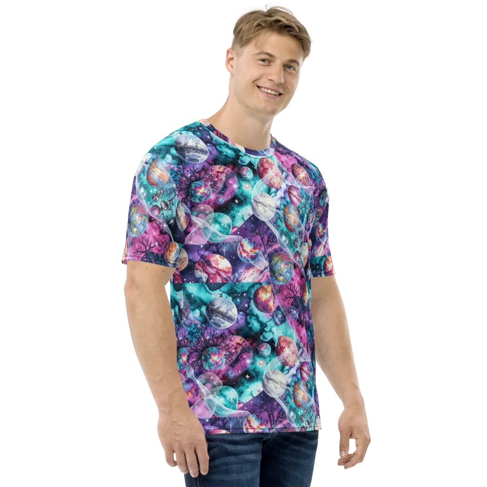 Celestial Menagerie on Men's Crew Neck T-Shirt — Right
