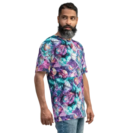 Celestial Menagerie on a Men's Crew Neck T-Shirt