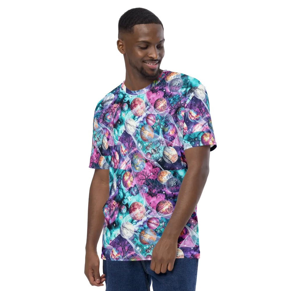 Celestial Menagerie on Men's Crew Neck T-Shirt — Left