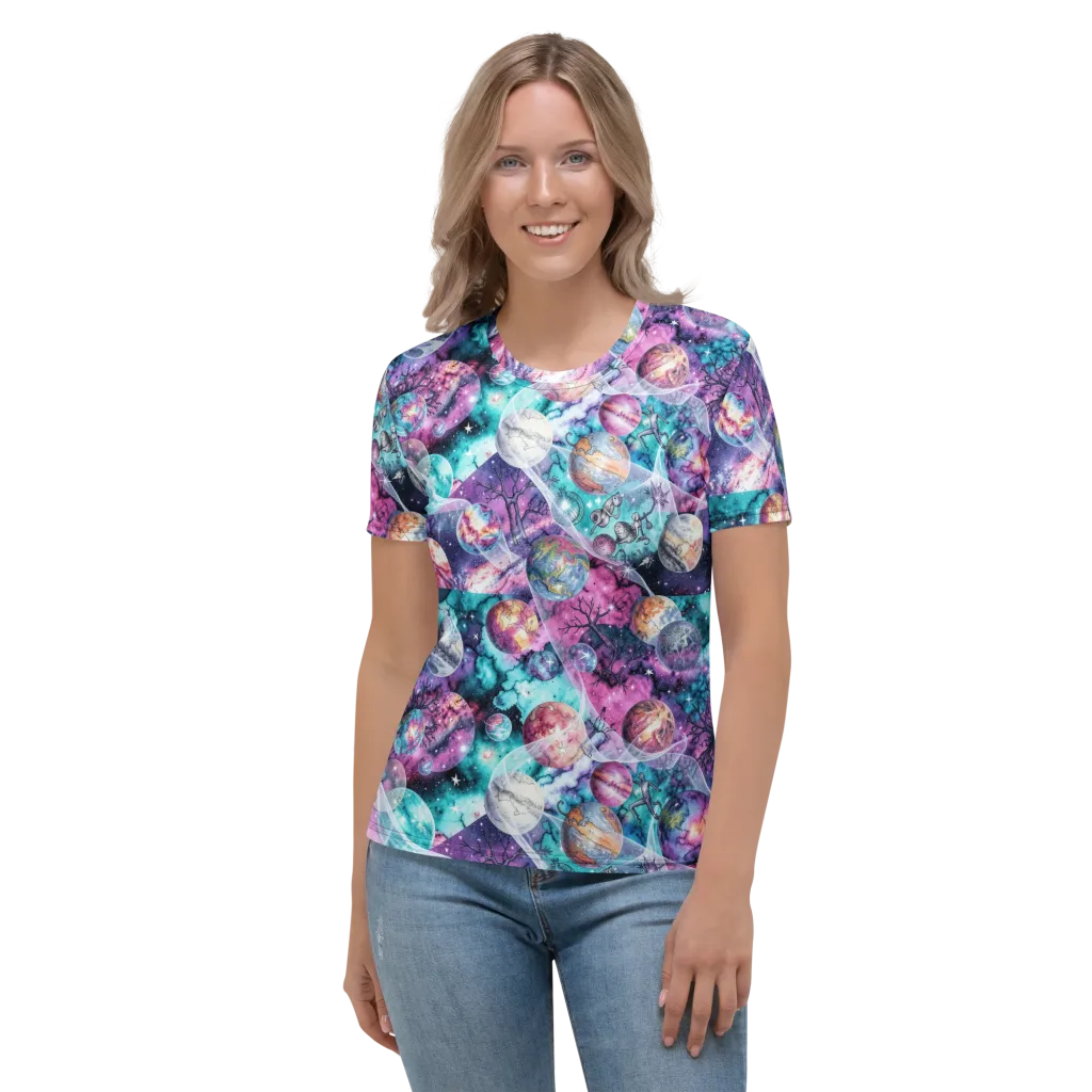 Celestial Menagerie on Women's Crew Neck T-Shirt — Front