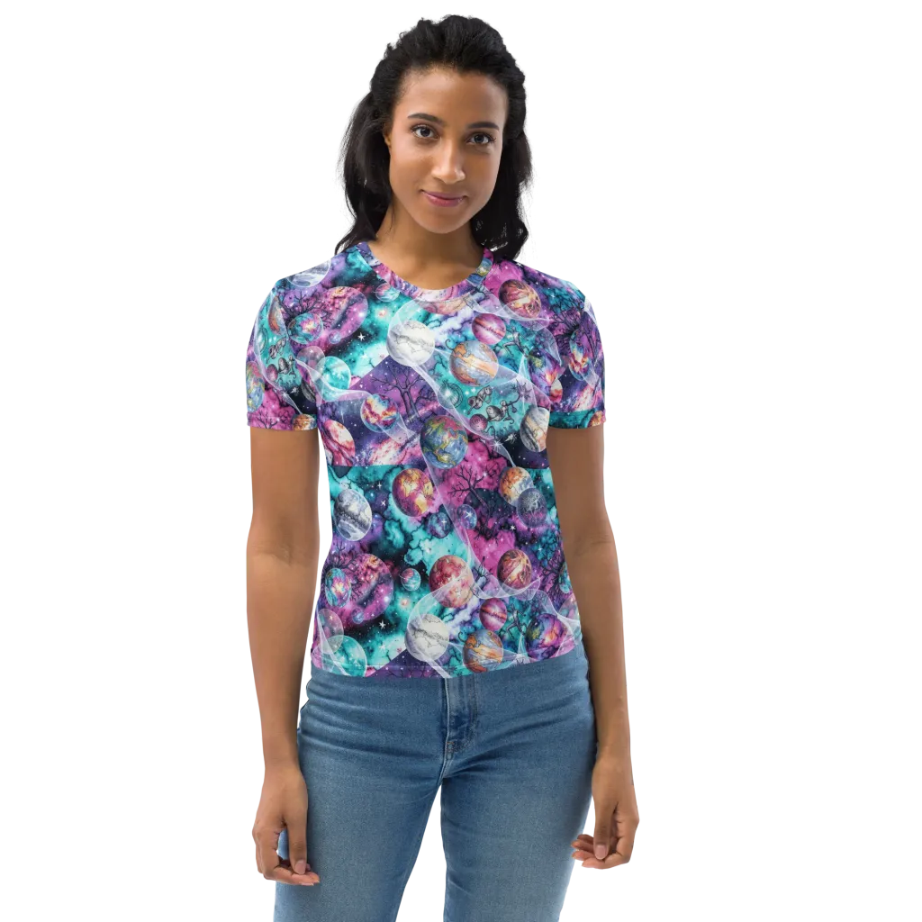 Celestial Menagerie on Women's Crew Neck T-Shirt — Front