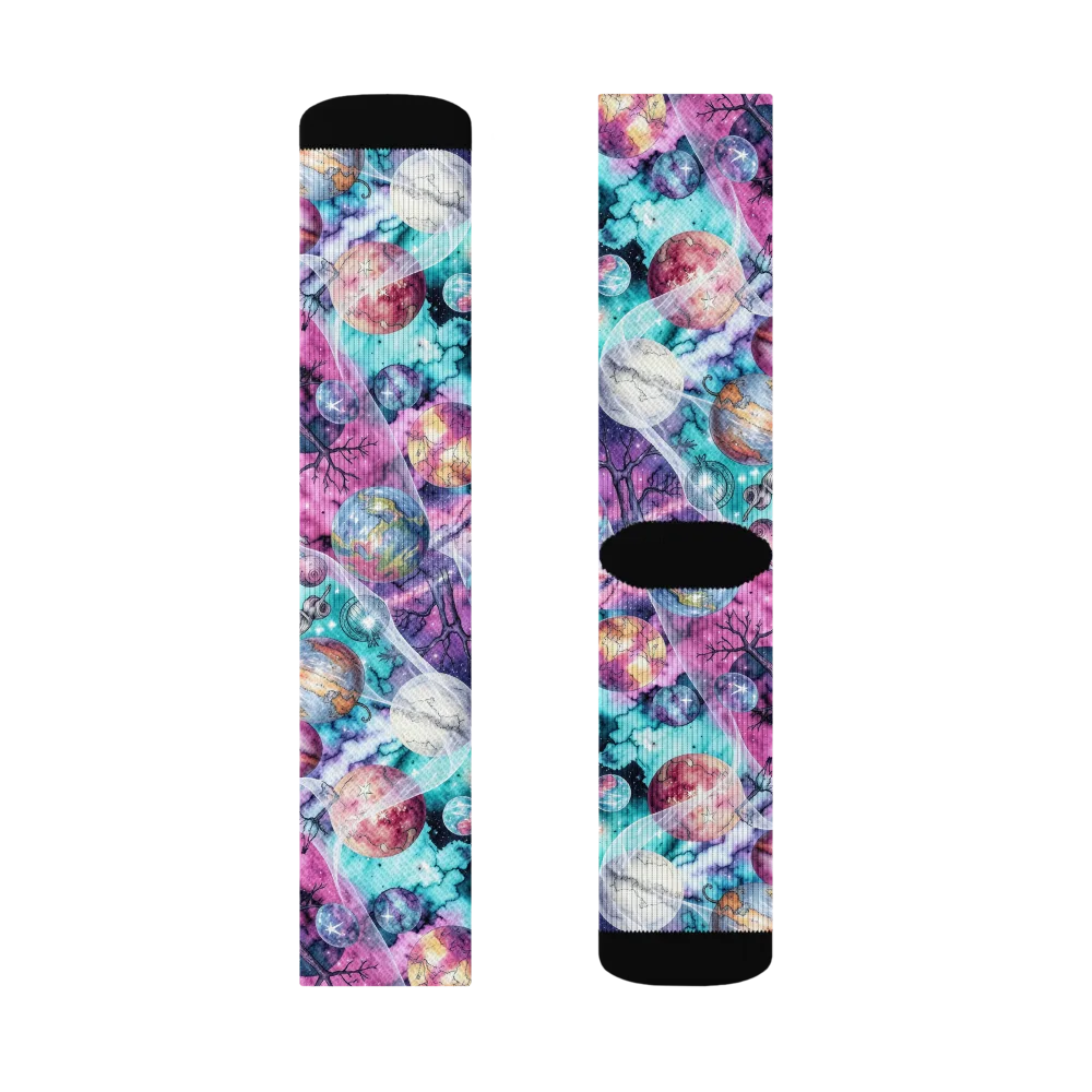 Celestial Menagerie on Socks — Left Sock
