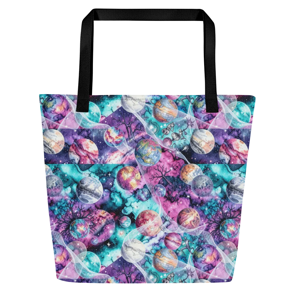 Celestial Menagerie on Large Tote Bag W/ Pocket — Front