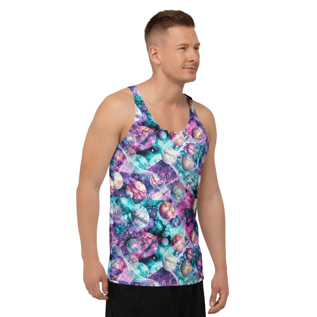 Celestial Menagerie on Men's Tank Top — Right Front